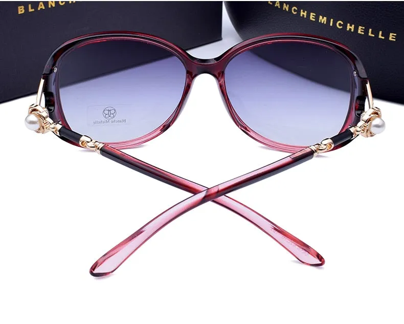 Luxury Quality Polarized Designer Pearl Sunglasses With Box