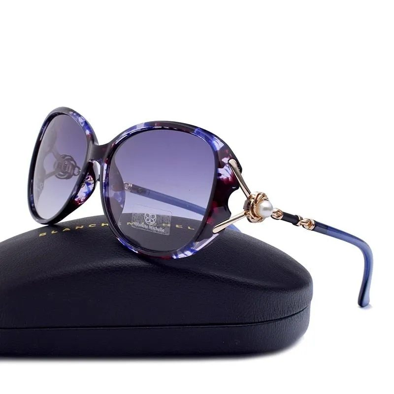 Luxury Quality Polarized Designer Pearl Sunglasses With Box