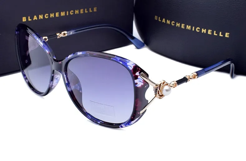 Luxury Quality Polarized Designer Pearl Sunglasses With Box