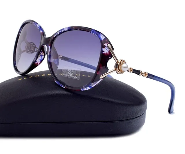 Luxury Quality Polarized Designer Pearl Sunglasses With Box
