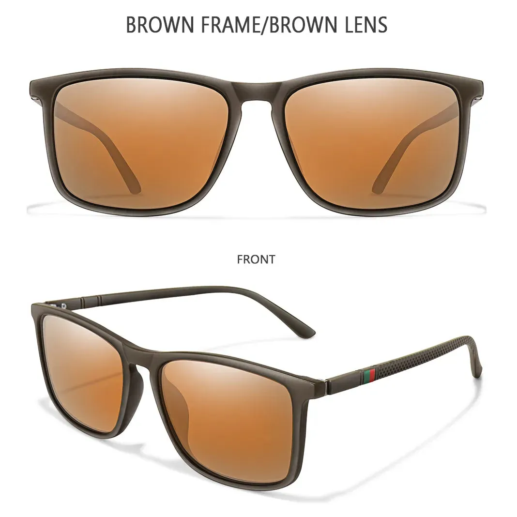 Men Women Fashion Cycling Sun Glasses  Travel Driving Fishing Male Eyewear UV400 Luxury Square Vintage Polarized Sunglasses