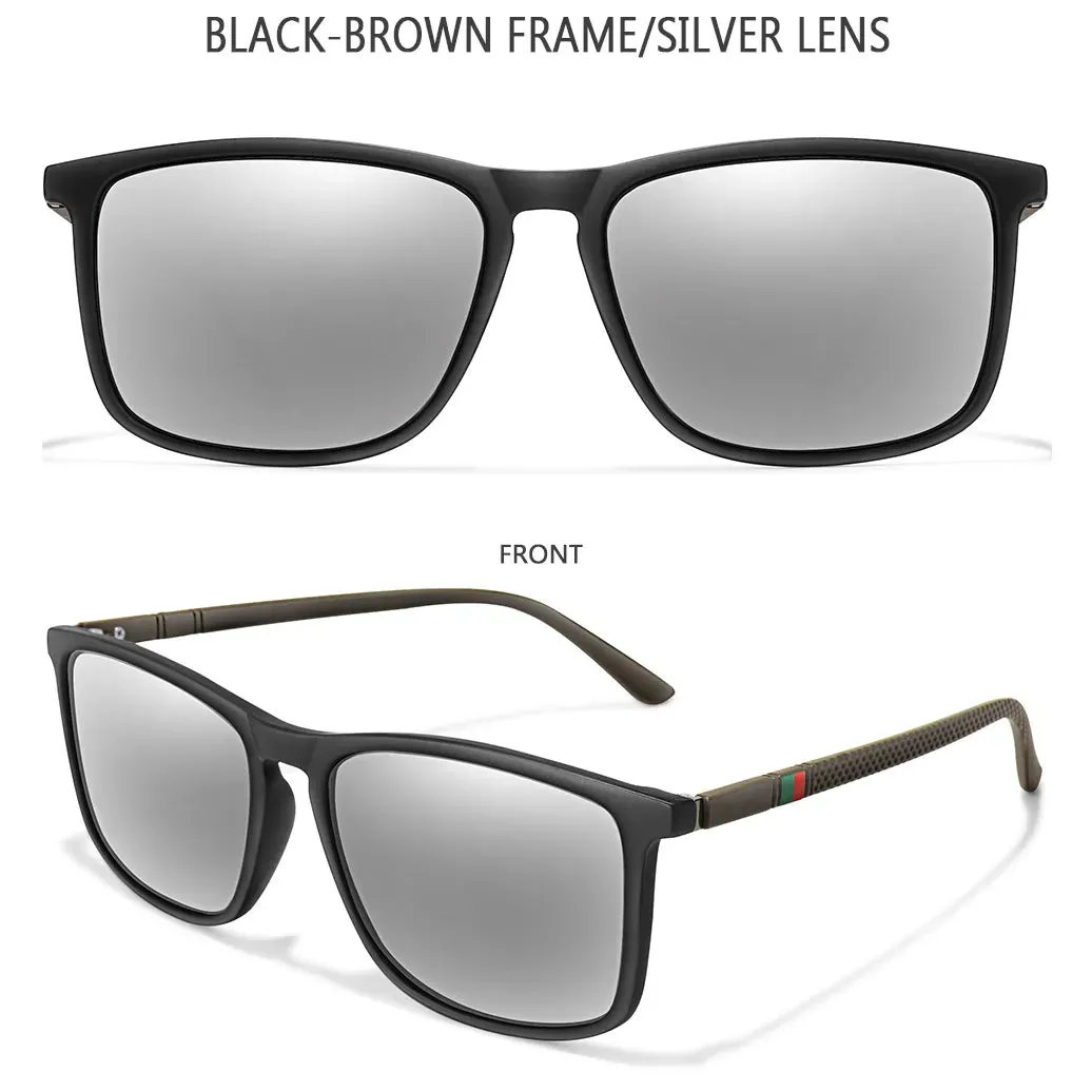 Men Women Fashion Cycling Sun Glasses  Travel Driving Fishing Male Eyewear UV400 Luxury Square Vintage Polarized Sunglasses