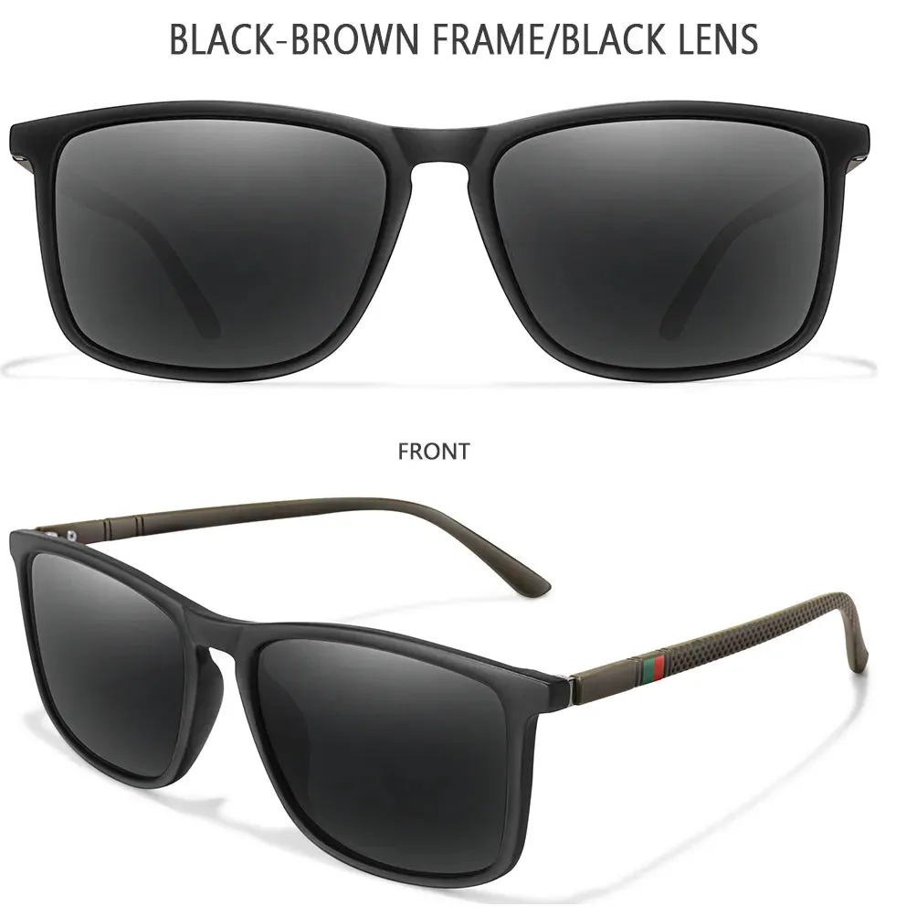 Men Women Fashion Cycling Sun Glasses  Travel Driving Fishing Male Eyewear UV400 Luxury Square Vintage Polarized Sunglasses