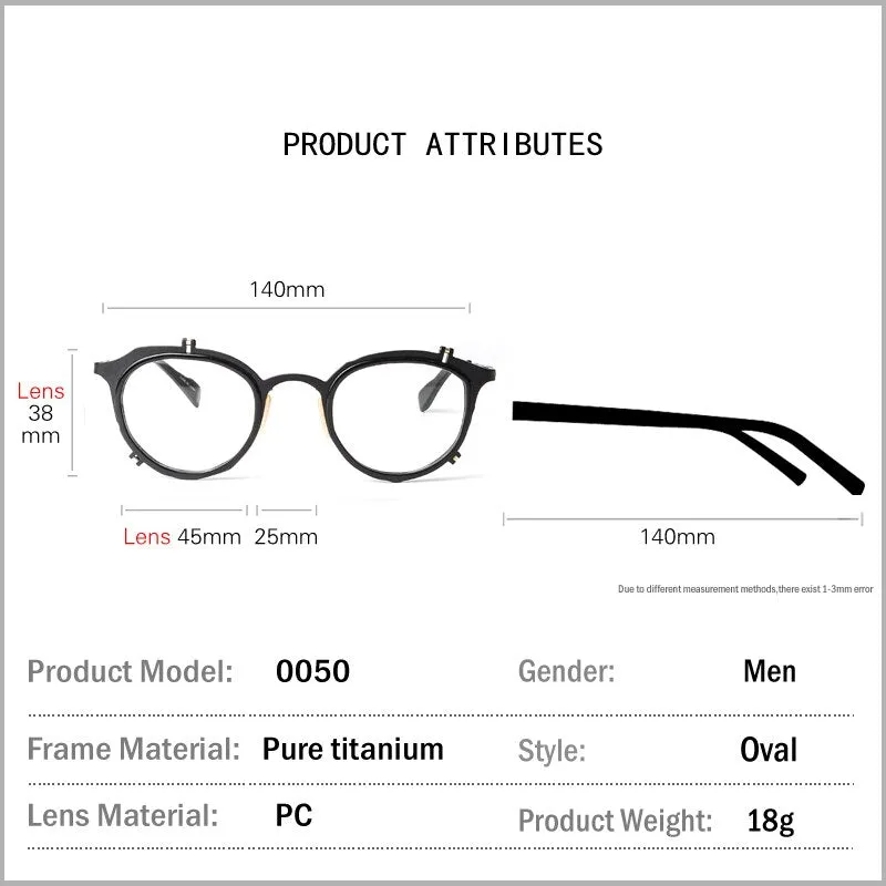 Muzz Women's Full Rim Round Cat Eye Titanium Hand Crafted Frame Eyeglasses