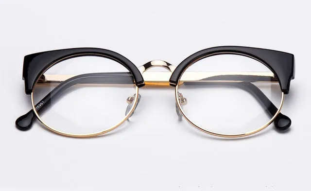 New 2016 Trend Alloy Cat Eye Sunglasses Women Brand Designer Vintage Coating Sun Glasses Women Oculos De Sol Feminino Gafas