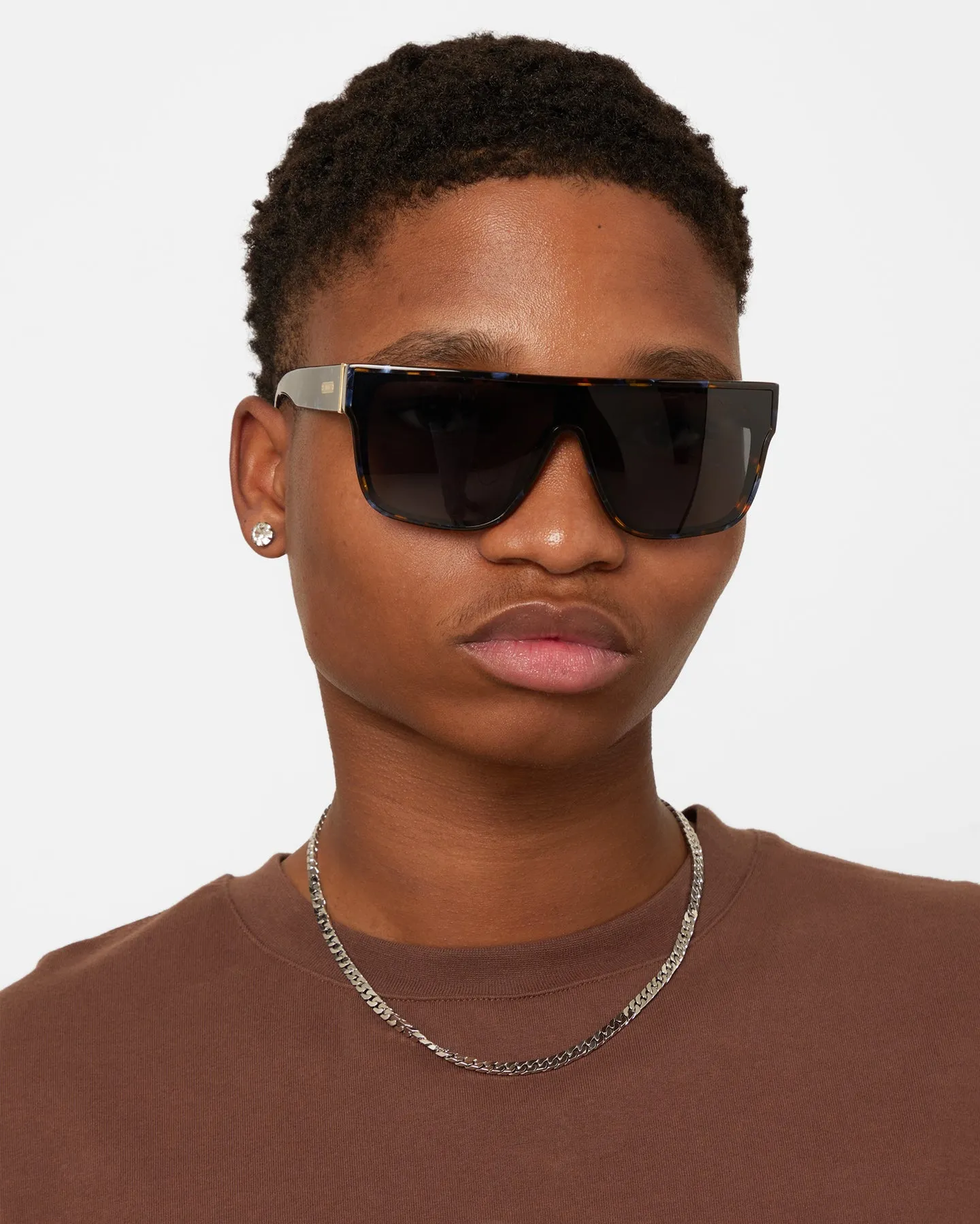 Nuqe Carlo Sunglasses Blue Tort/Gold