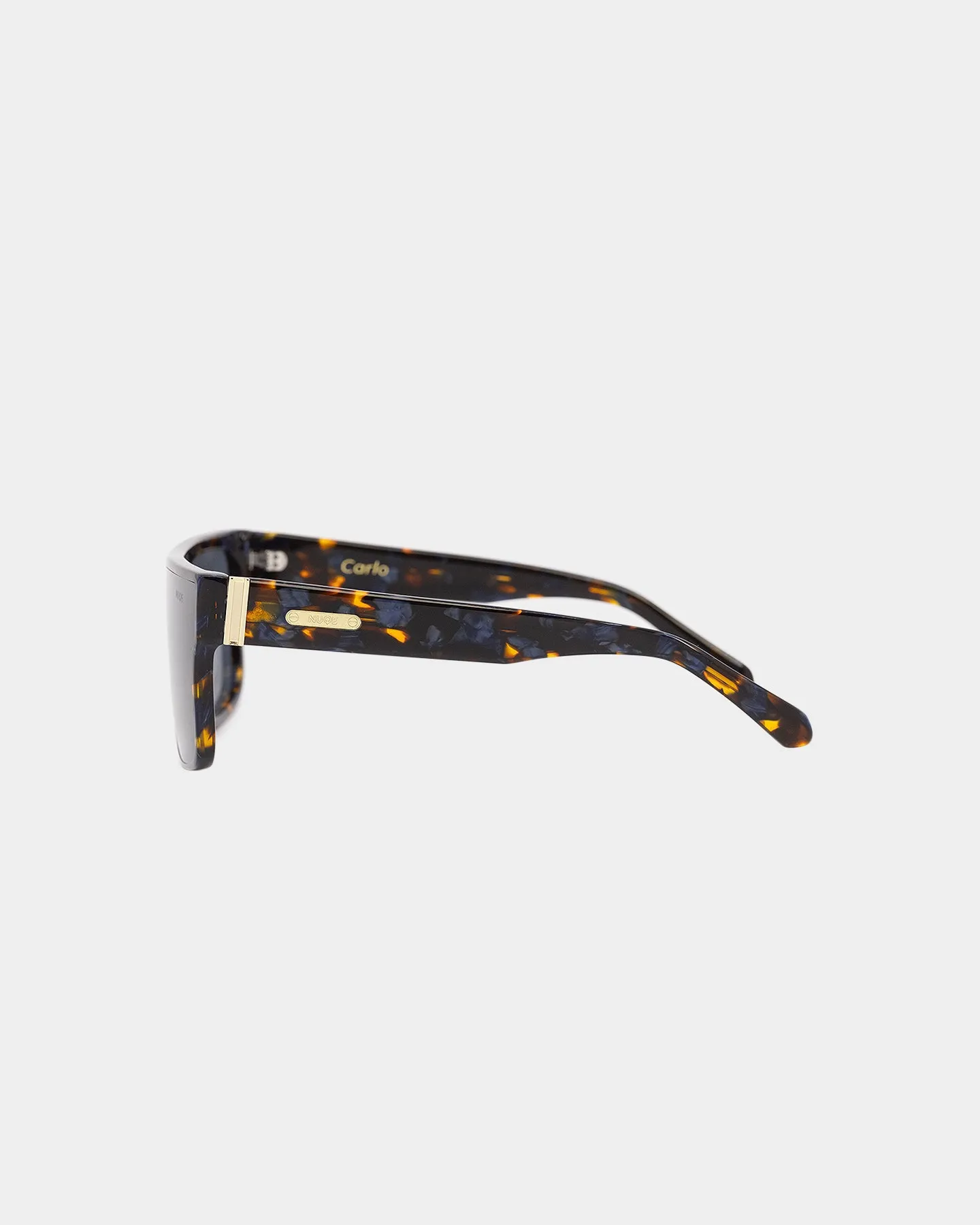 Nuqe Carlo Sunglasses Blue Tort/Gold