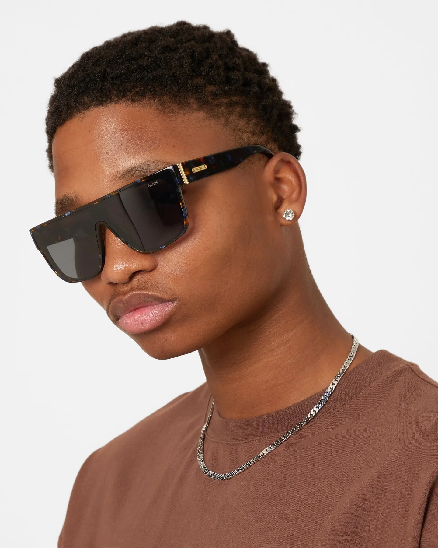 Nuqe Carlo Sunglasses Blue Tort/Gold