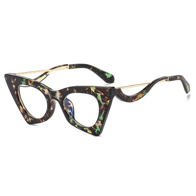 Oec Cpo Retro Cat Eye Optical Glasses Frames--Fashion Clear Lens Glasses