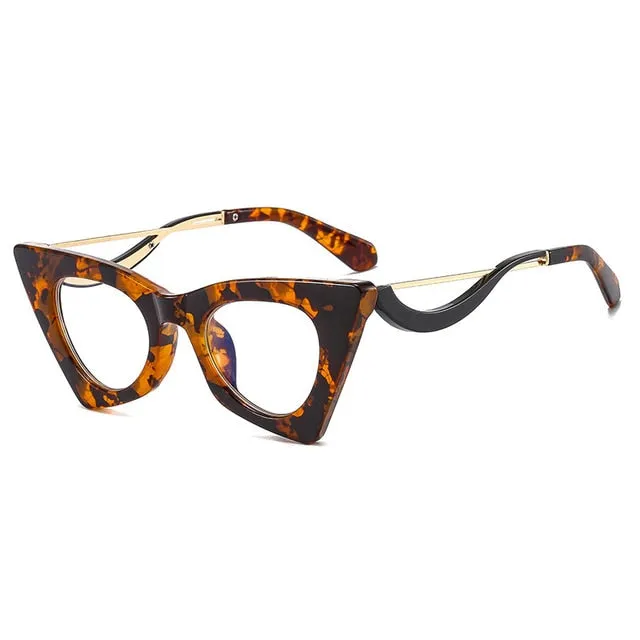 Oec Cpo Retro Cat Eye Optical Glasses Frames--Fashion Clear Lens Glasses