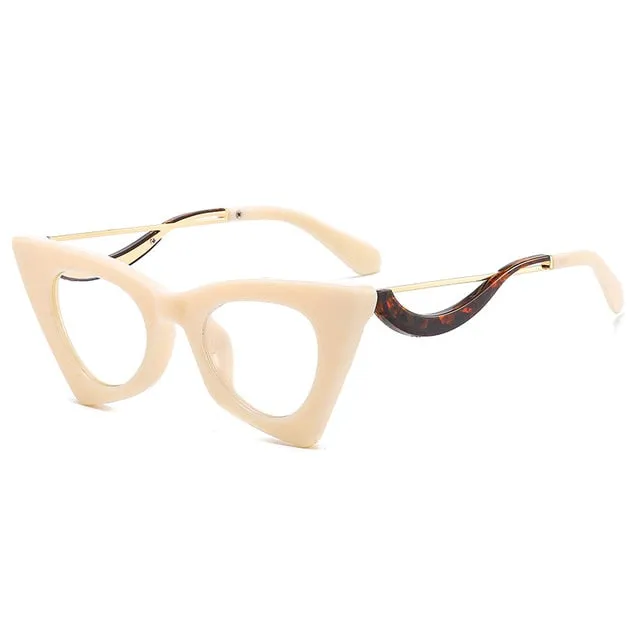 Oec Cpo Retro Cat Eye Optical Glasses Frames--Fashion Clear Lens Glasses