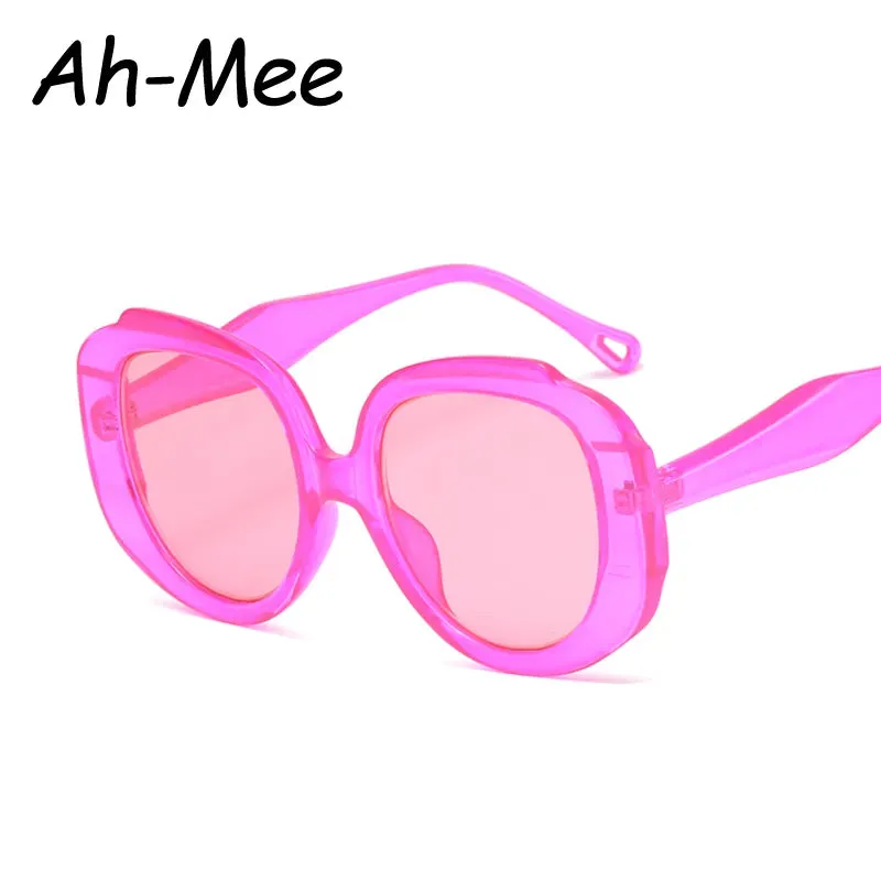 Oversize Oval Cycling Sunglasses Women Candy Color Pink Goggles Fashion Gradient Sun Glasses UV400 Eyewear Frame Ladies Shades