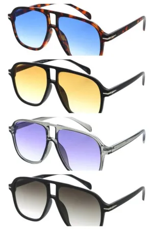 Oversize Polymer Aviator Sunglasses