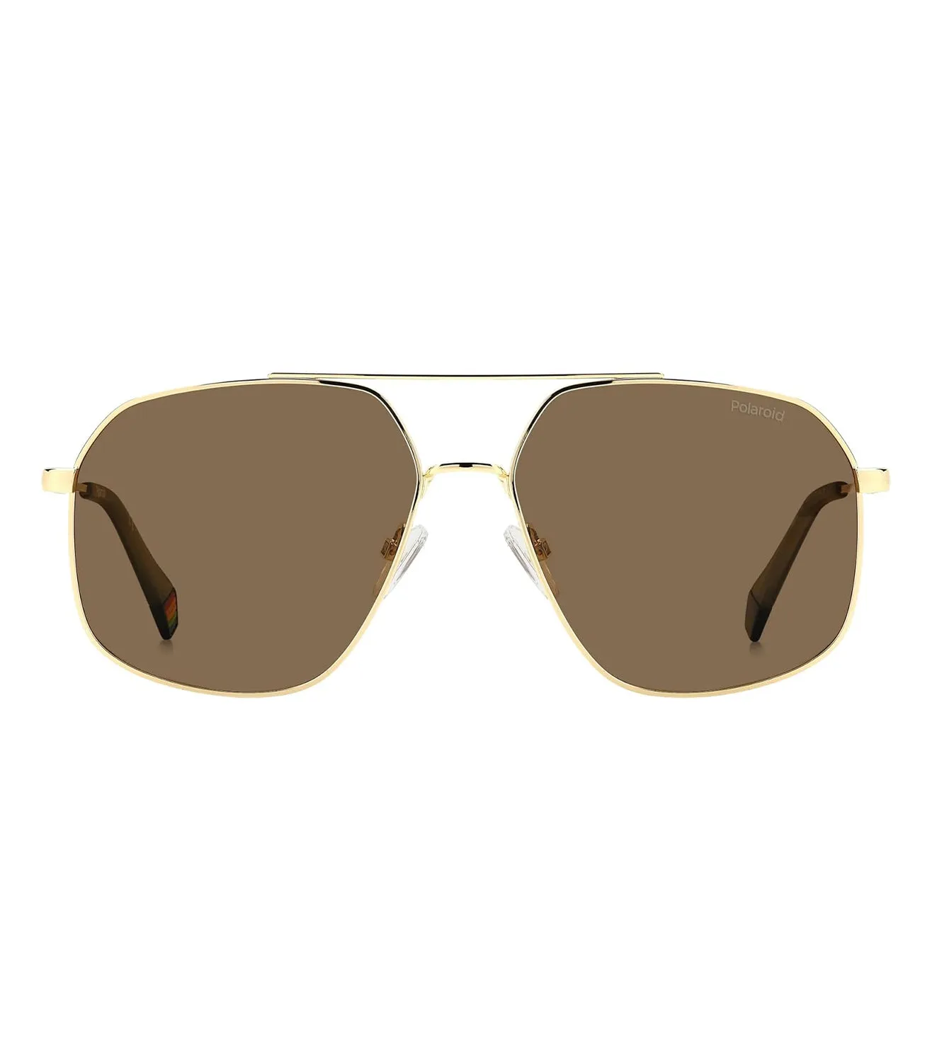 Polaroid Unisex Bronze Polarized Geometric Sunglasses