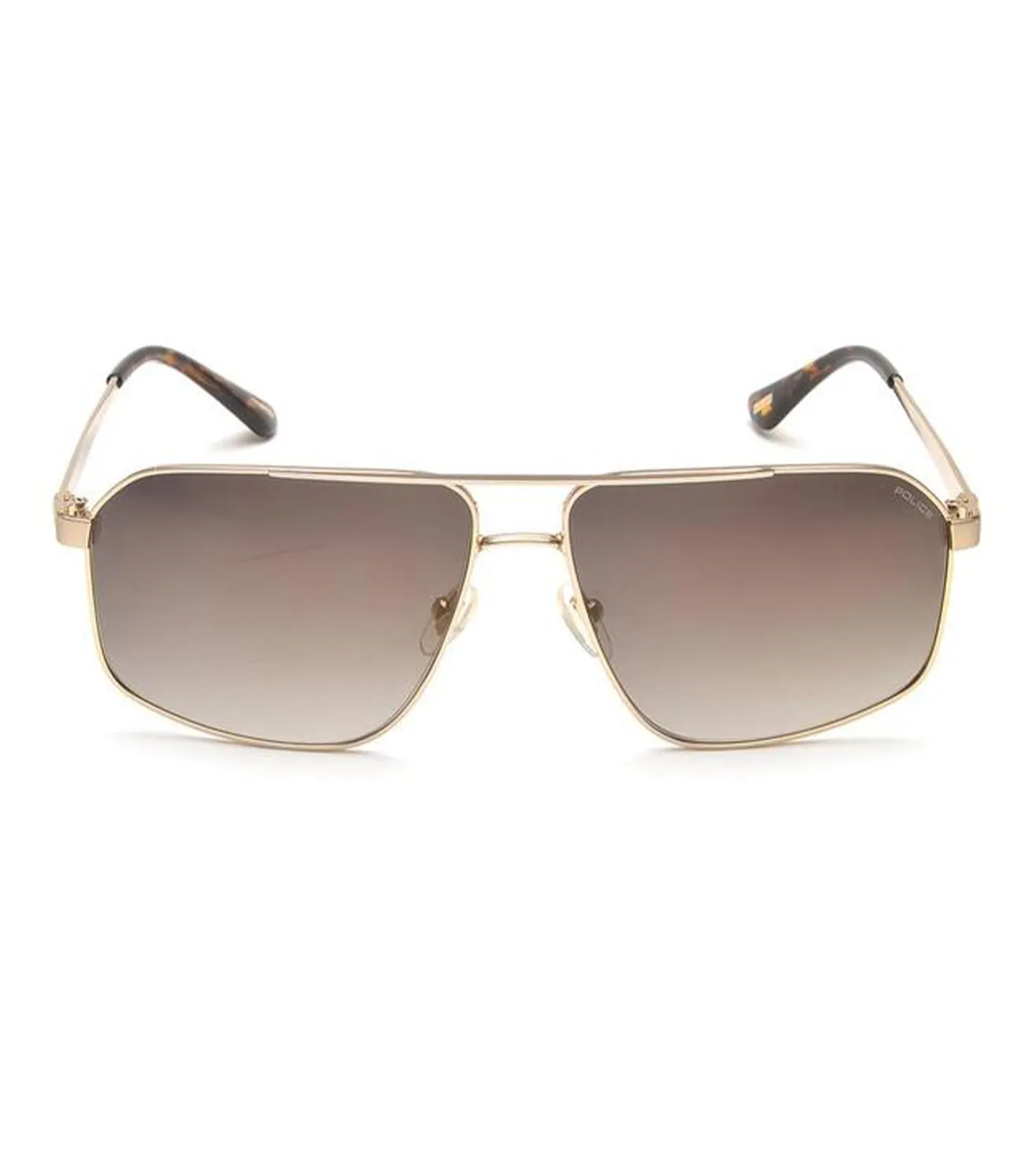 Police Men's Brown Square Sunglasses