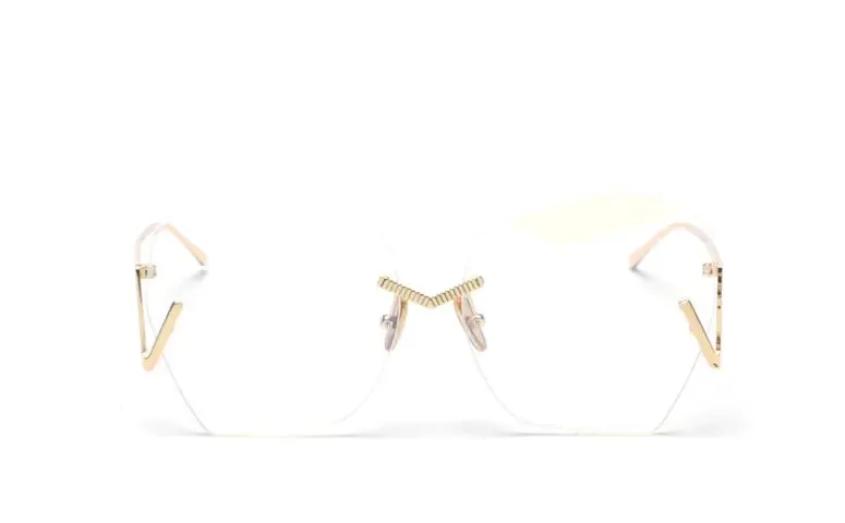 Polygonal Flat Lens Sunglasses
