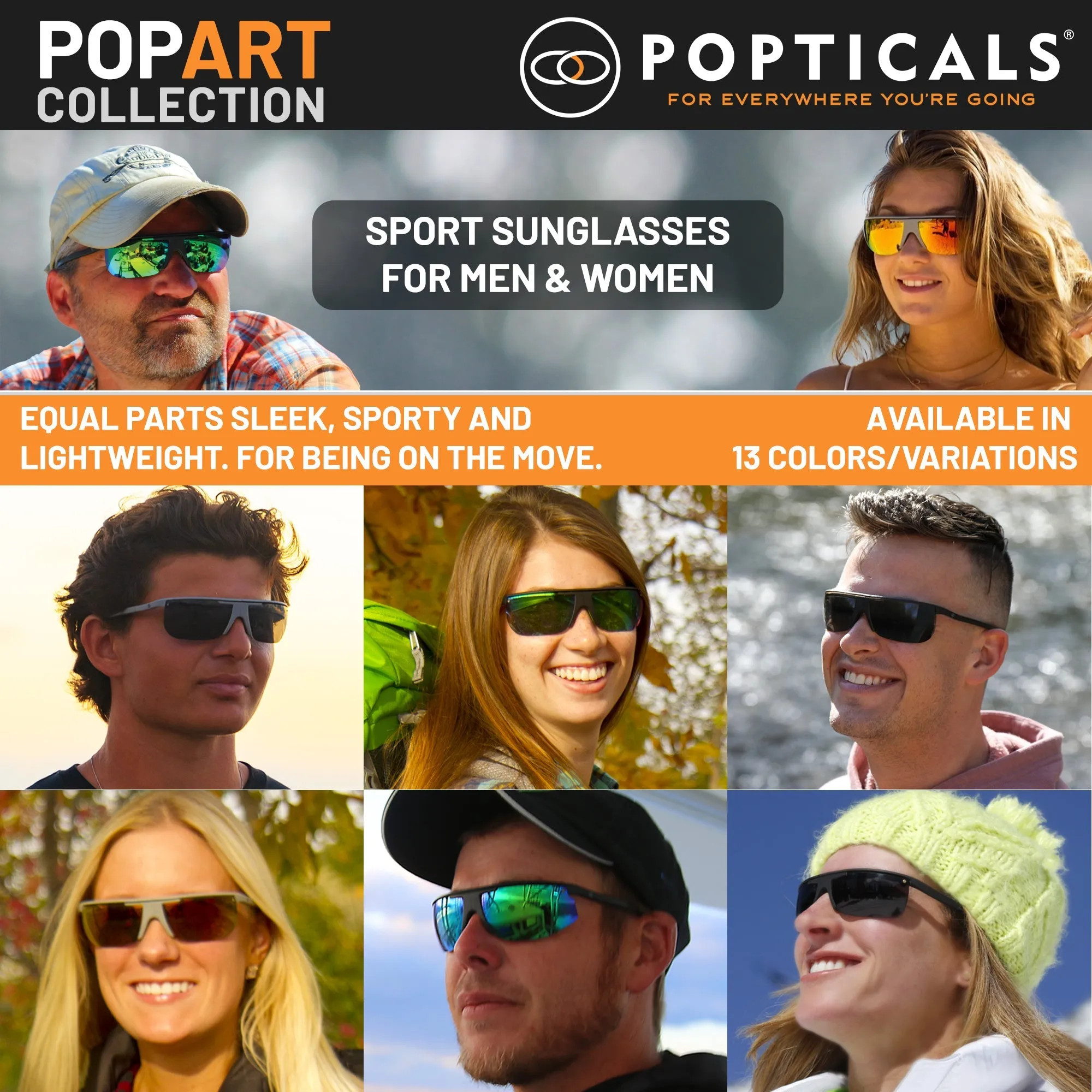 POPART | Polarized, Matte Black, Green Mirror, Small