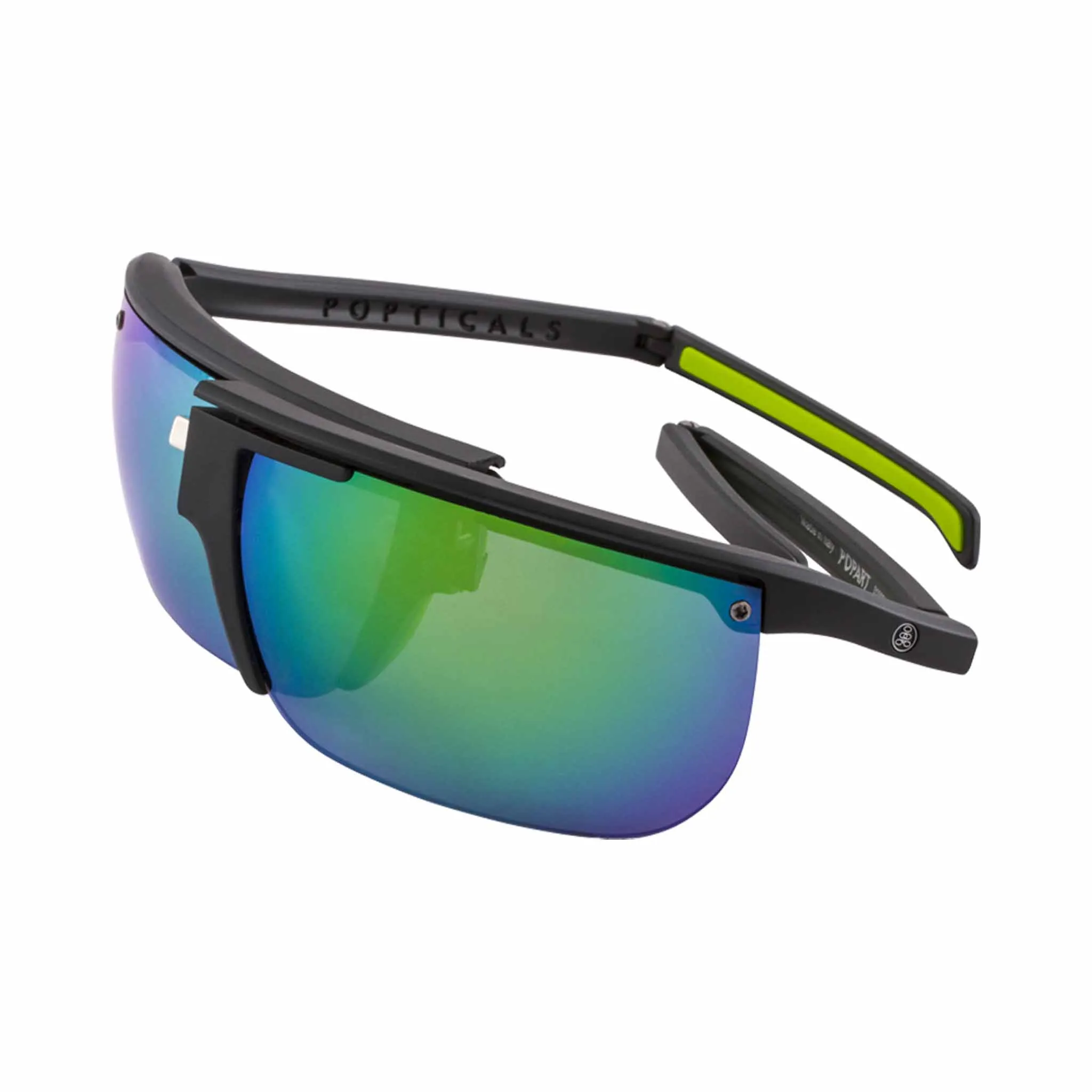 POPART | Polarized, Matte Black, Green Mirror, Small