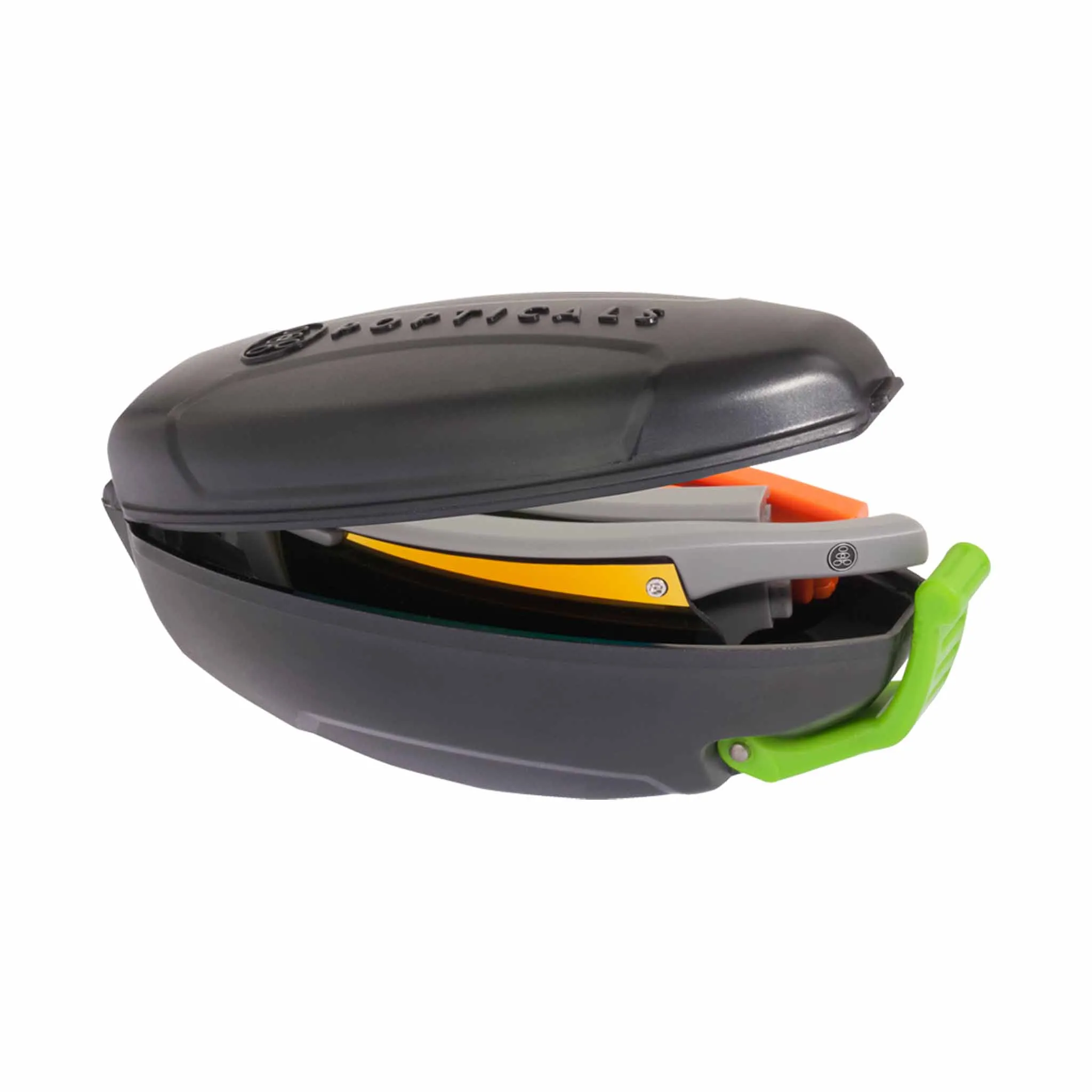 POPTRAIL | Polarized, Matte Gray/Orange, Orange Mirror, Small