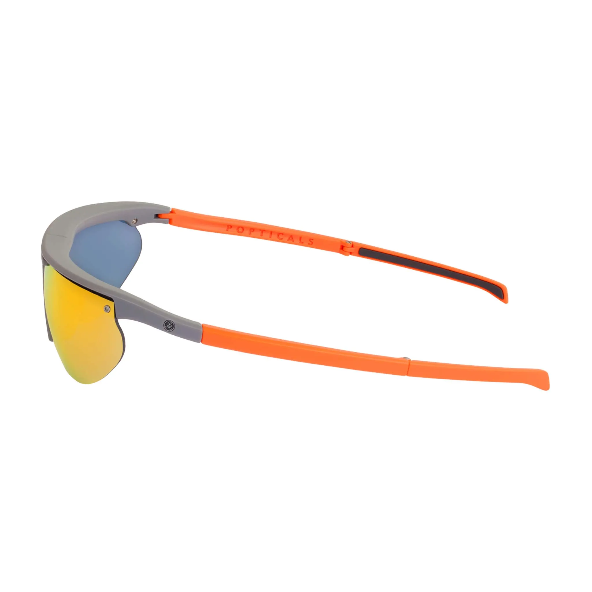 POPTRAIL | Polarized, Matte Gray/Orange, Orange Mirror, Small