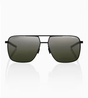 Porsche Design Men's Green Mirror Polarized Aviator Sunglass