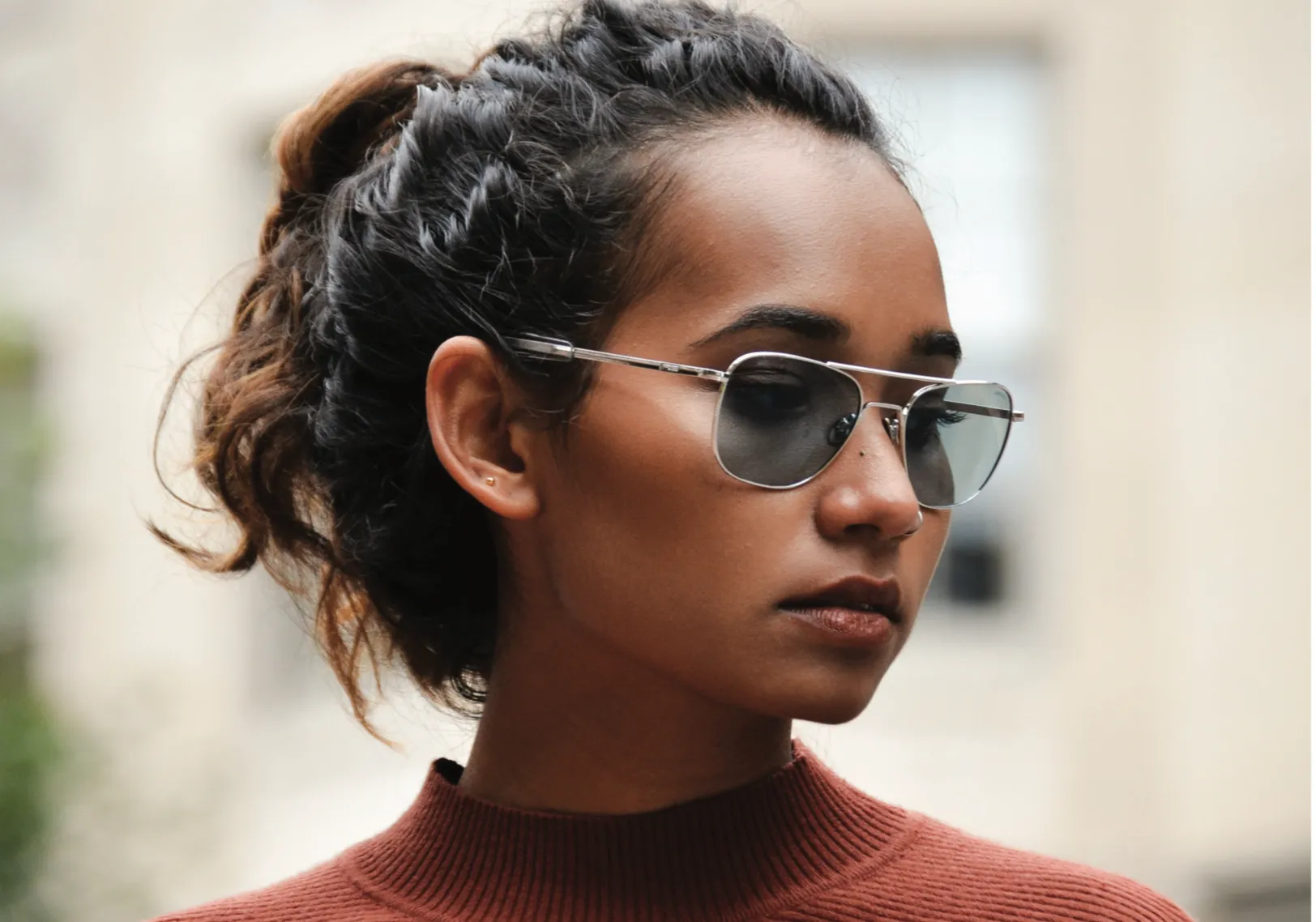 Randolph Aviator White Gold Sunglasses<span>- Blue Hydro & Polarized AGX</span>