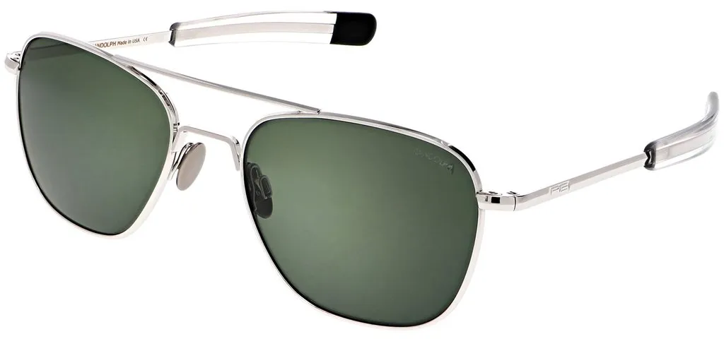 Randolph Aviator White Gold Sunglasses<span>- Blue Hydro & Polarized AGX</span>