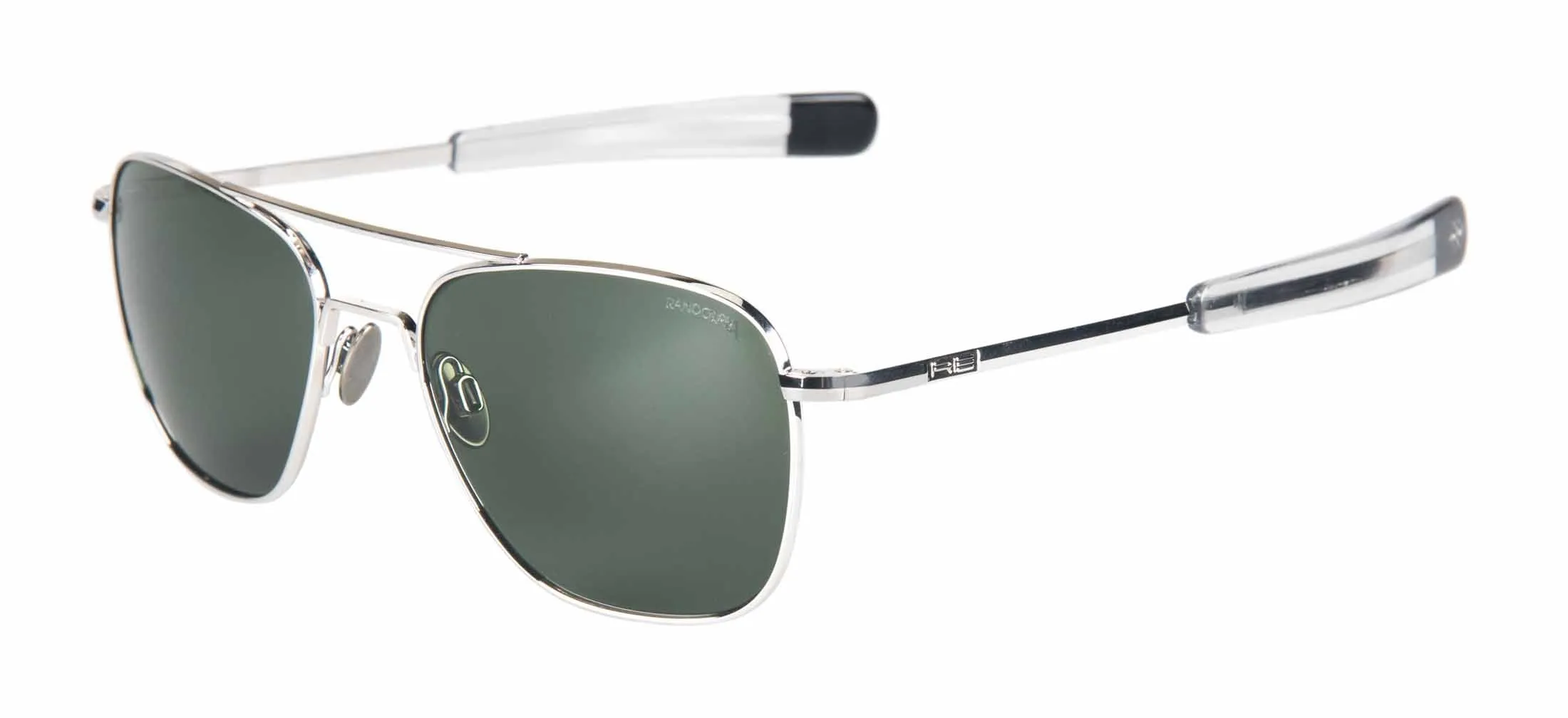 Randolph Aviator White Gold Sunglasses<span>- Blue Hydro & Polarized AGX</span>