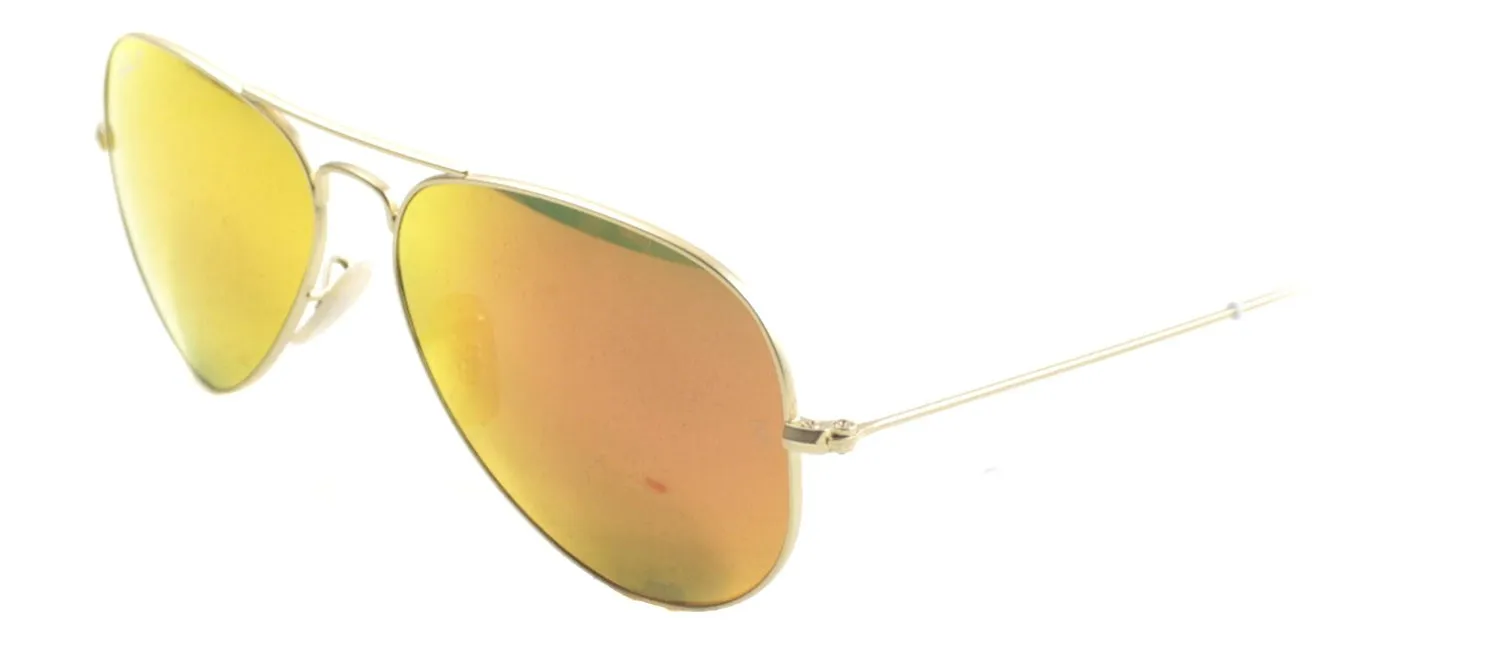 Ray Ban Gold Sunglasses with Polarized Red Lenses-RB_3025_112/4D_58mm