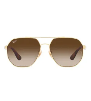 Ray Ban Unisex Brown Gradient Geometric Sunglasses