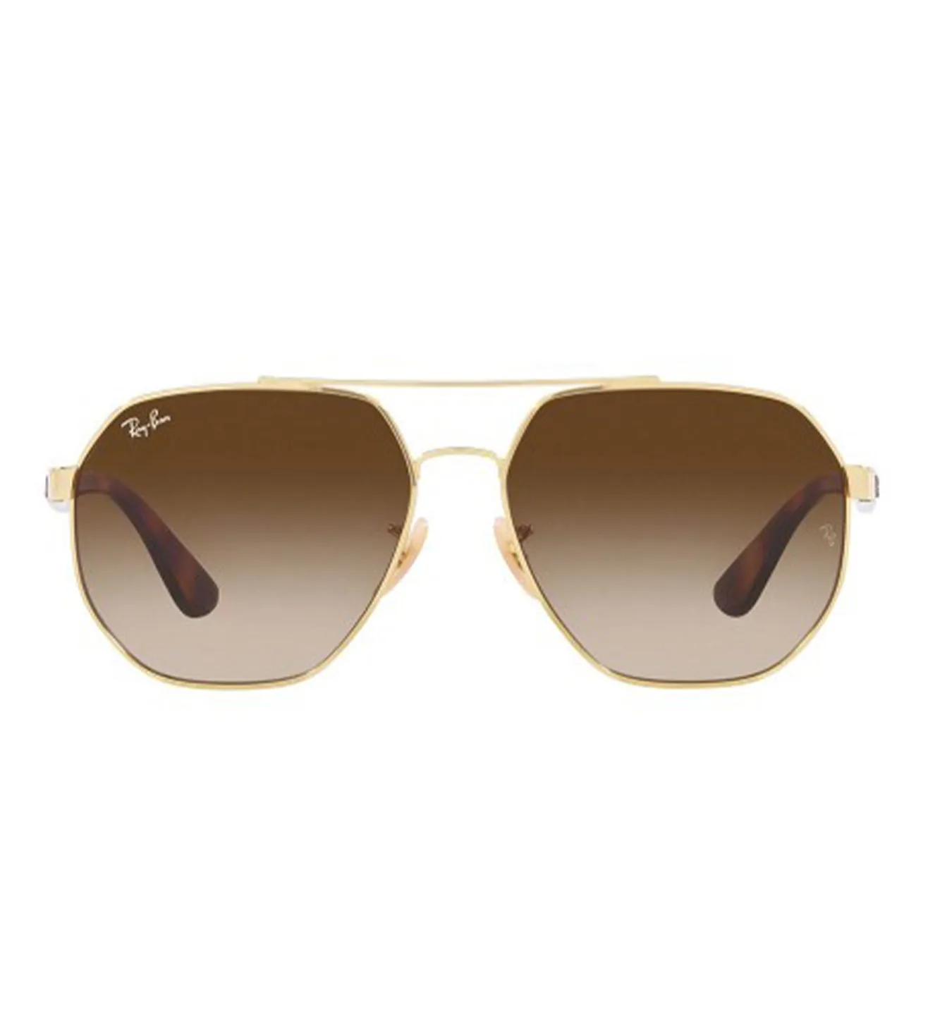 Ray Ban Unisex Brown Gradient Geometric Sunglasses