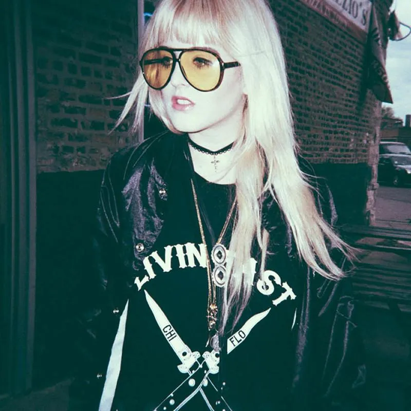 Retro 1980's Fashion Plastic Aviator Yellow Driving Lens Sunglasses