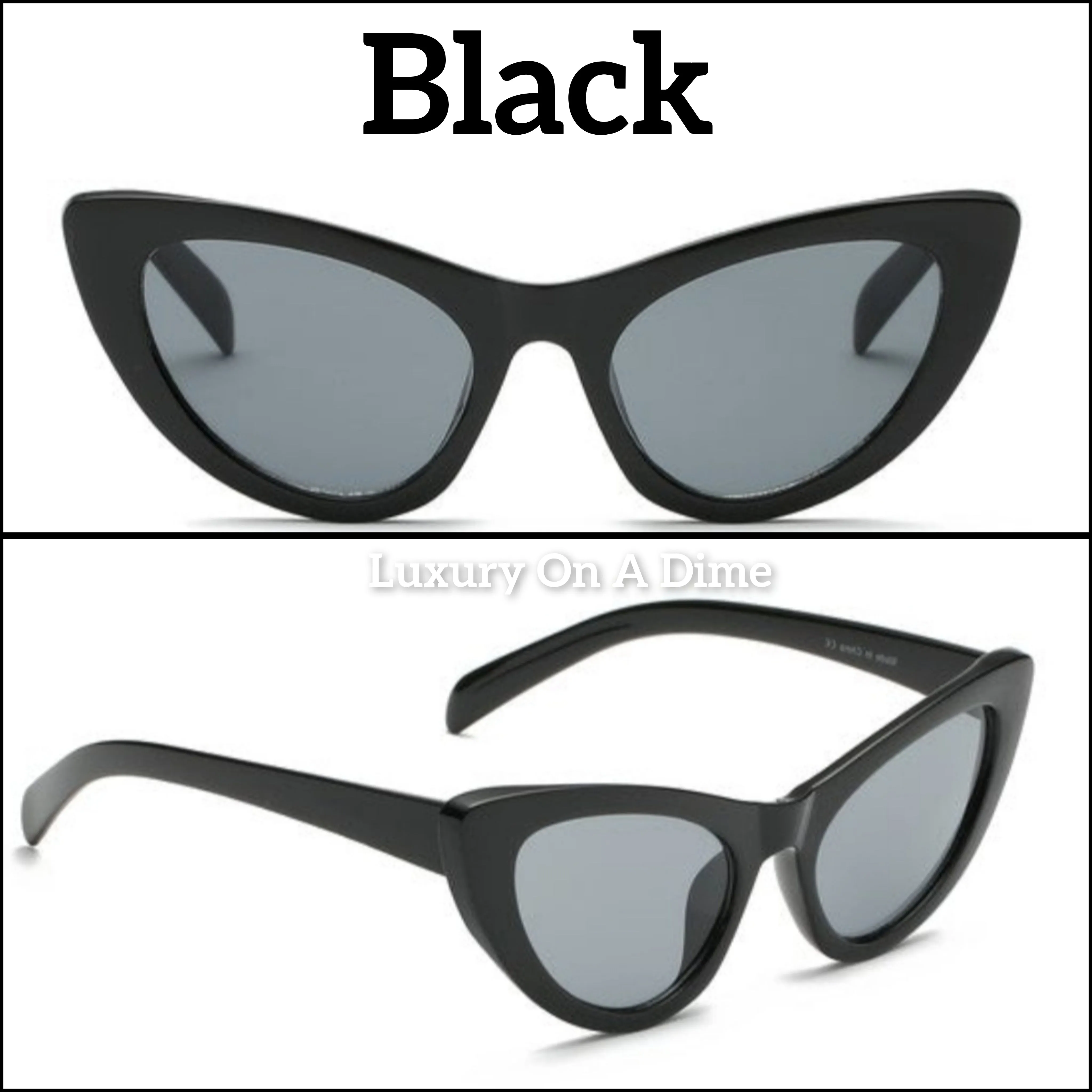 Retro 50s High Point Cat Eye Women's Sunglasses UVA UVB Eye Protection Case Included