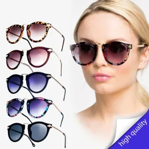 Round shape metal arrow vintage sunglasses high quality New Brand Designer Women Sunglasses