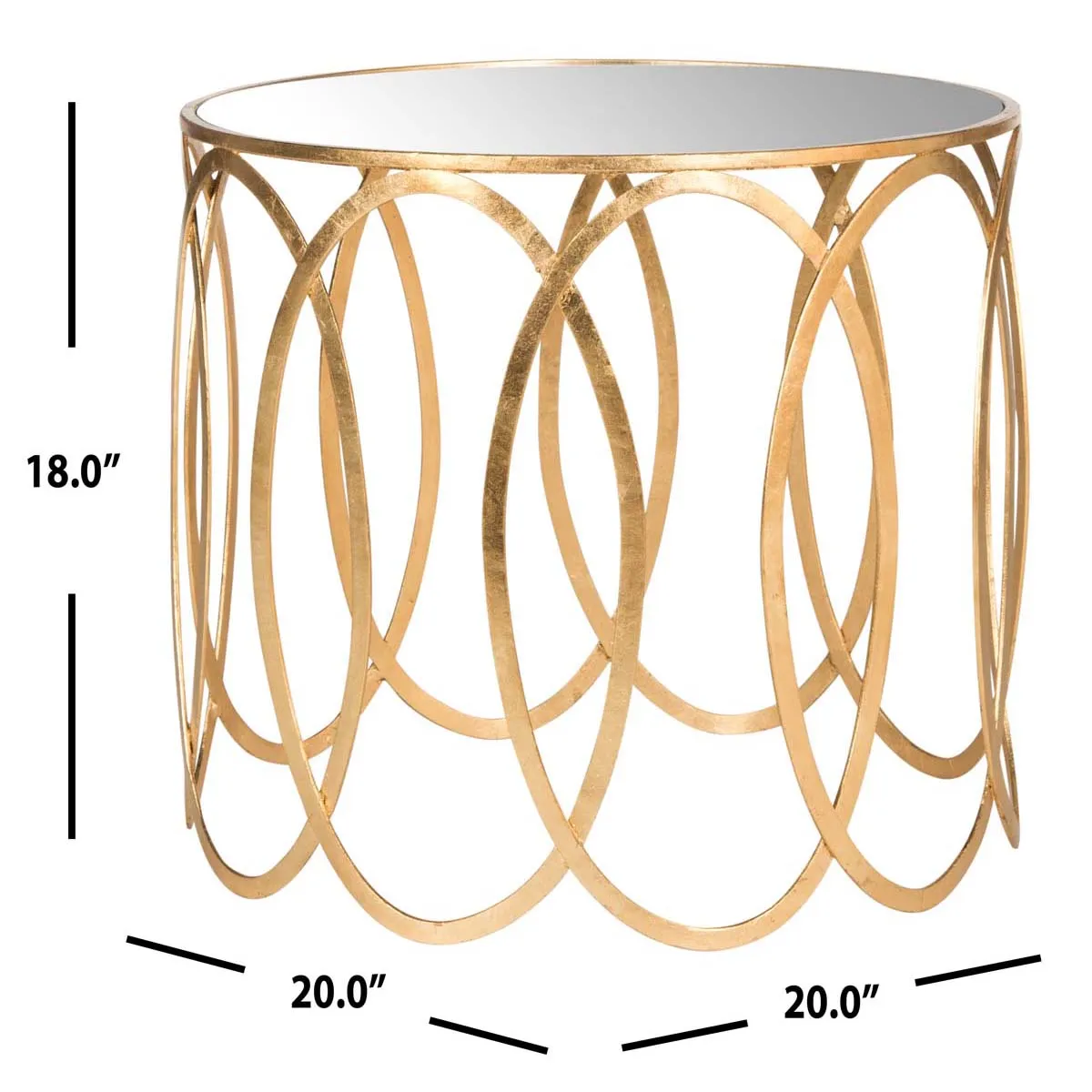 Safavieh Cyrah Gold Leaf Accent Table , FOX2564