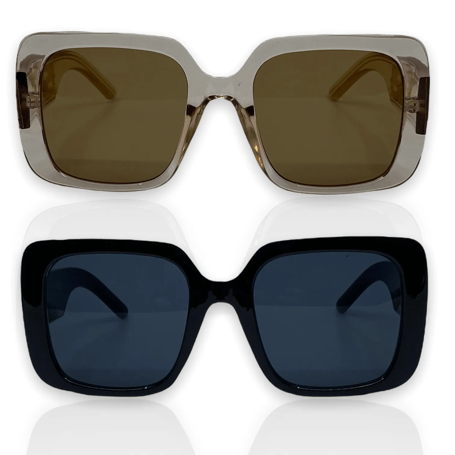 Small Thick Frames Greek Pattern Retro Butterfly Sunglasses