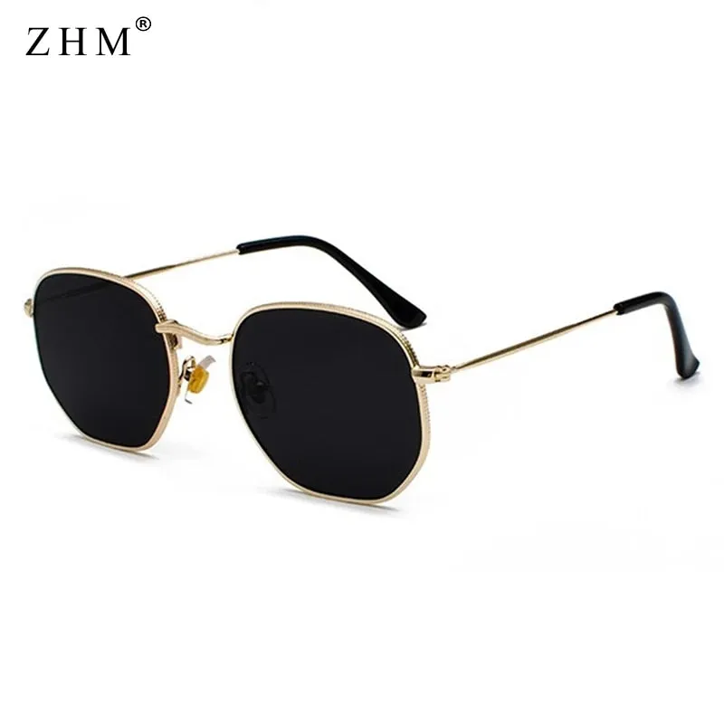 Square Metal Frame Sunglasses