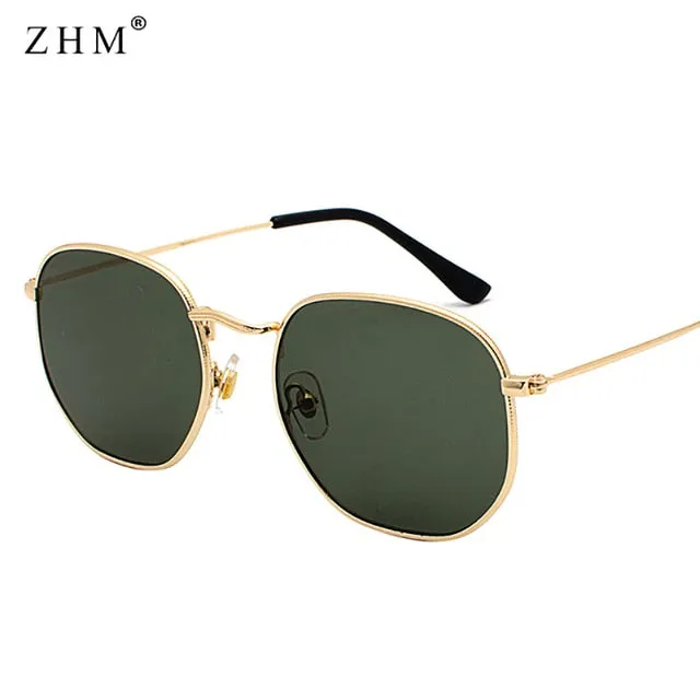 Square Metal Frame Sunglasses