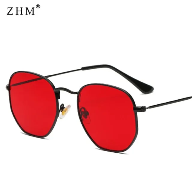 Square Metal Frame Sunglasses