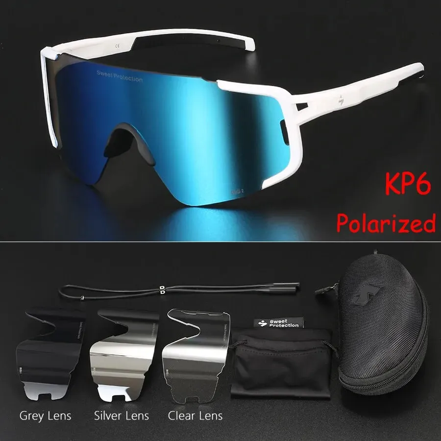 Sweet Protection 2022 Polarized Cycling Sunglasses Sports Photochromic MTB Road Bike Glasses Marathon 4 Lens Running Glasses