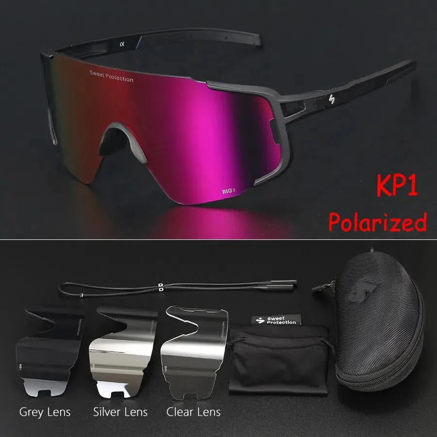 Sweet Protection 2022 Polarized Cycling Sunglasses Sports Photochromic MTB Road Bike Glasses Marathon 4 Lens Running Glasses