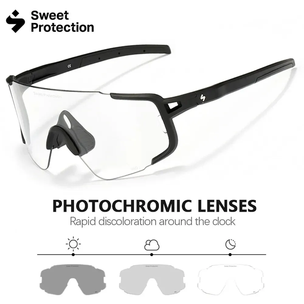 Sweet Protection 2022 Polarized Cycling Sunglasses Sports Photochromic MTB Road Bike Glasses Marathon 4 Lens Running Glasses