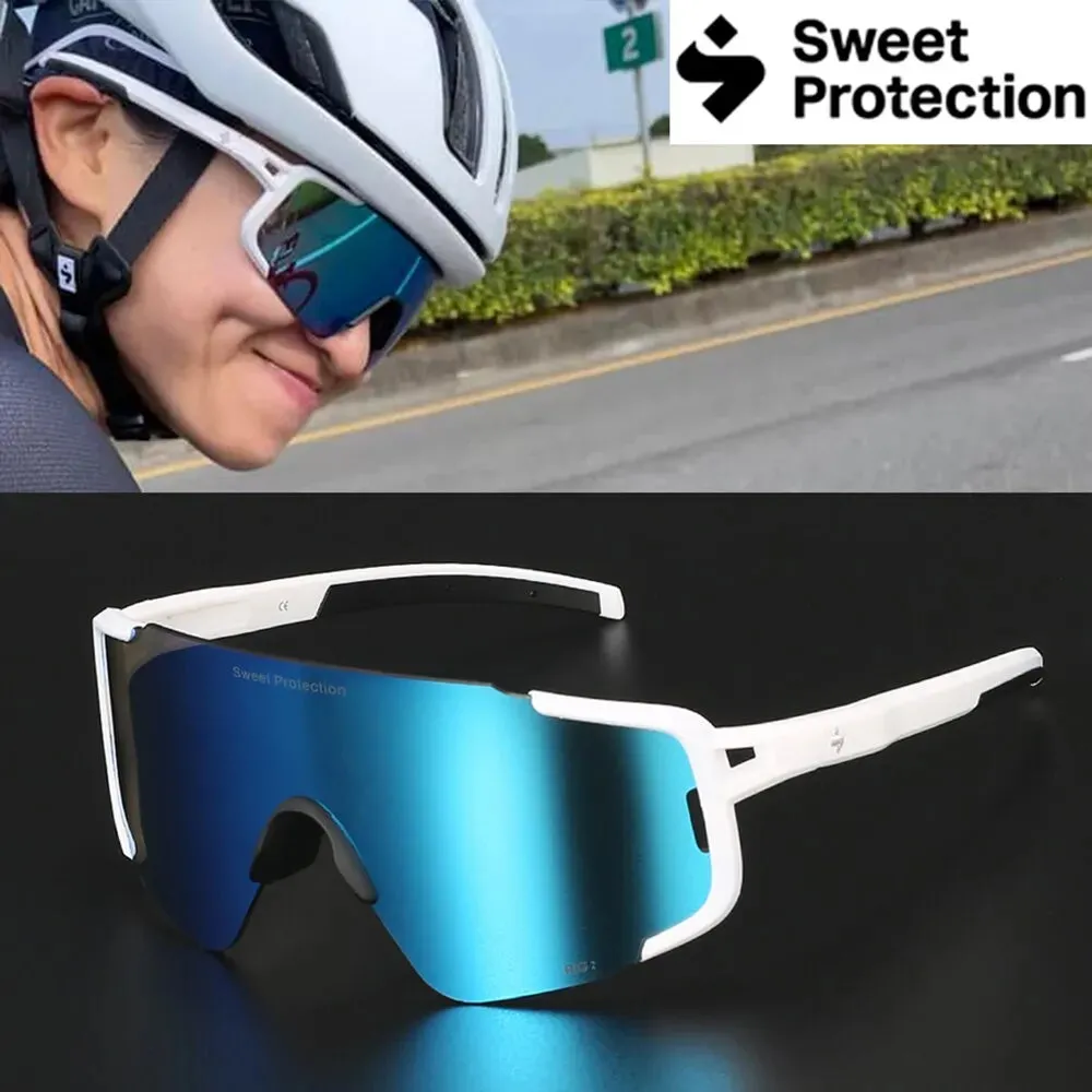 Sweet Protection 2022 Polarized Cycling Sunglasses Sports Photochromic MTB Road Bike Glasses Marathon 4 Lens Running Glasses
