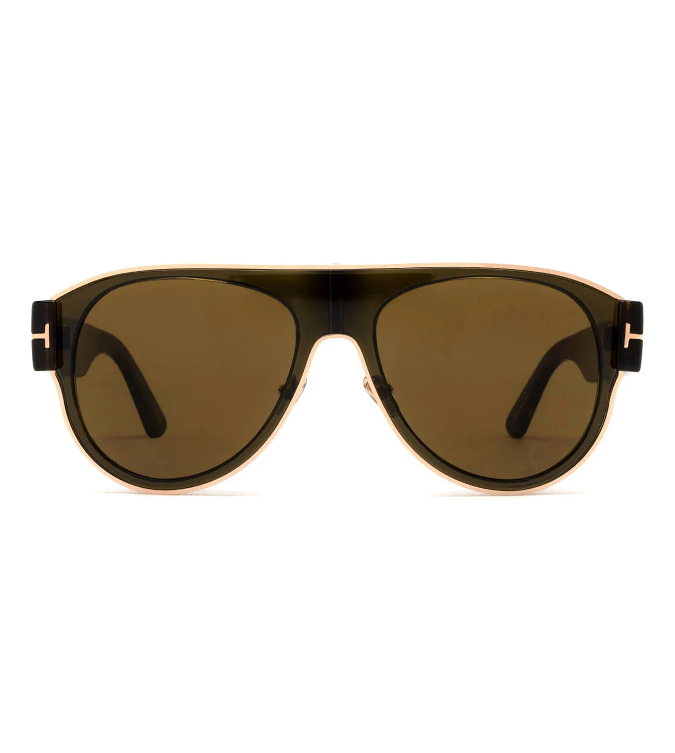 Tom Ford Men's Dark Brown Aviator Sunglasses