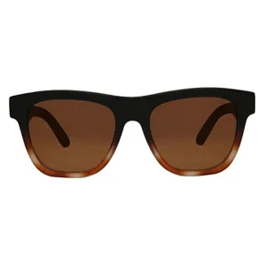 Toms Mens Black Plastic Frame Brown Lens Square Sunglasses - 10012193