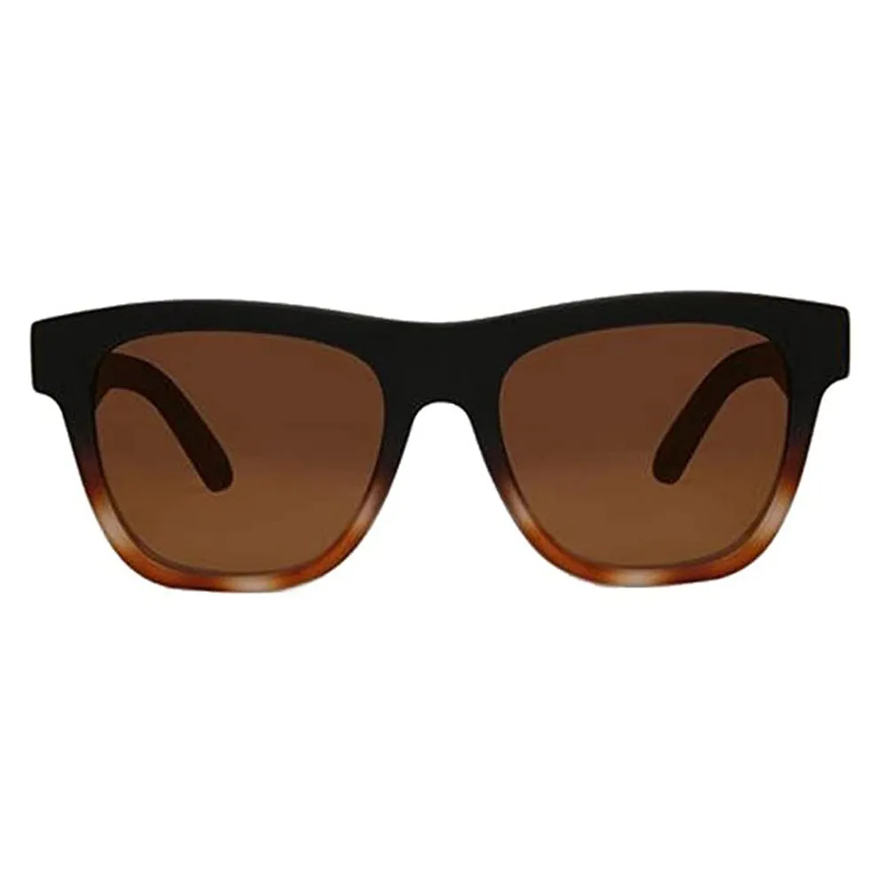 Toms Mens Black Plastic Frame Brown Lens Square Sunglasses - 10012193