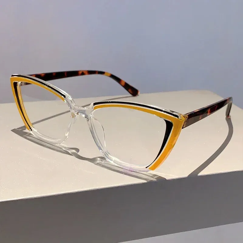 VAIGE Vintage Cat Eye Sunglasses with Blue Light Blocking Technology - Available in Red, Green, Blue, Yellow, Cyan, Gold, Silver, and Purple