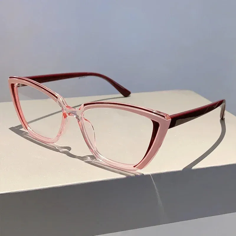 VAIGE Vintage Cat Eye Sunglasses with Blue Light Blocking Technology - Available in Red, Green, Blue, Yellow, Cyan, Gold, Silver, and Purple