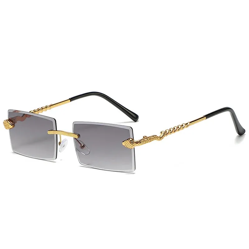 VAIGE Vintage Twisted Snake Leg Gradient Sunglasses in Stunning Red and Gold