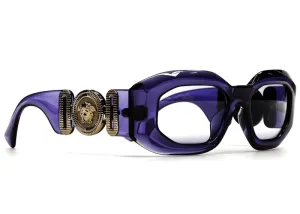 Versace Maxi Medusa Biggie Sunglasses Transparent Purple